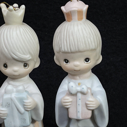 Precious Moments Nativity ORNAMENTS Wee Three Kings 1980 Hourglass Triangle - Picture 4 of 6
