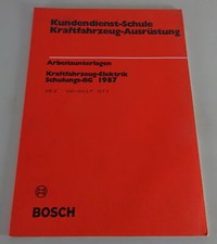 Training Materials Bosch Automotive Electrical VW Golf 2 GTI Model Year 1987