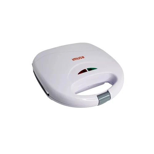 2 Slot Electric Sandwich Maker: Nonstick Griddle, Locking Lid, 750W, White, Gril