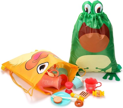 10 bolsas con cordón de animales para recuerdos de fiesta de niños, mochila con - Imagen 5 de 7