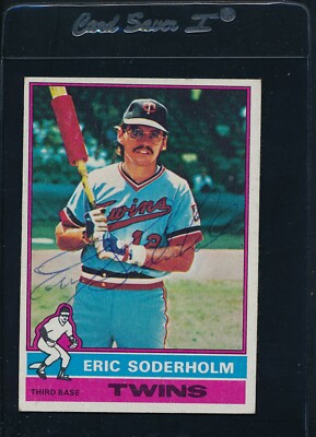 Eric Soderholm Rangers 1976 Topps #214 Eric Soderholm Twins Signed Auto *47631 | eBay