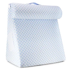 Cooling Memory Foam Wedge Pillow for Back and Neck Support - 12 Inches