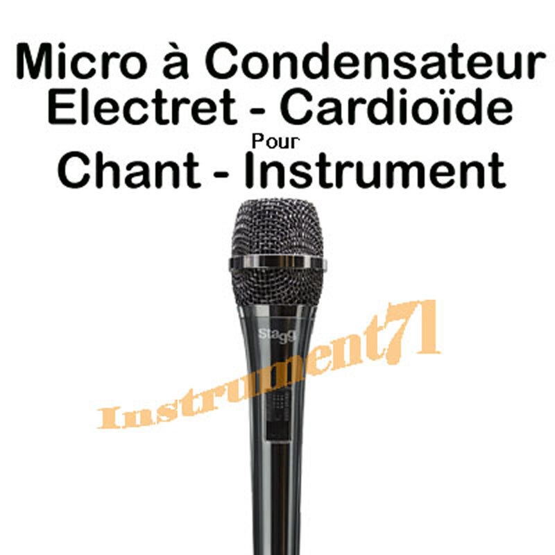 Micro cardioïde dynamique pour home studio enregistrement podcast et chant