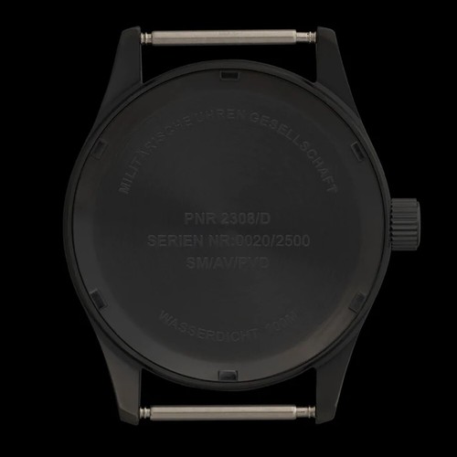 MWC Classic Automatik Edestahl PVD Schwarz Date Stoff Herren Uhr - Bild 5 von 5