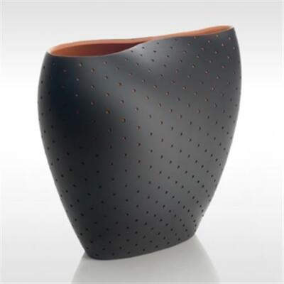 Alessi 260541 Modern Porcelain Art Vase Gray