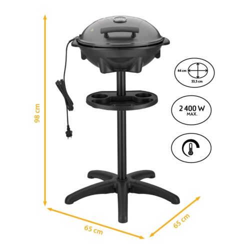 2in1 Elektrogrill Elektrischer Grill Barbeque BBQ Tischgrill Standgrill TZS - Bild 2 von 7