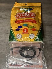 CRAYOLA KIDS REUSABLE Cloth Face Mask Set CRAYON CHARACTERS 5Pk With Anti Fog