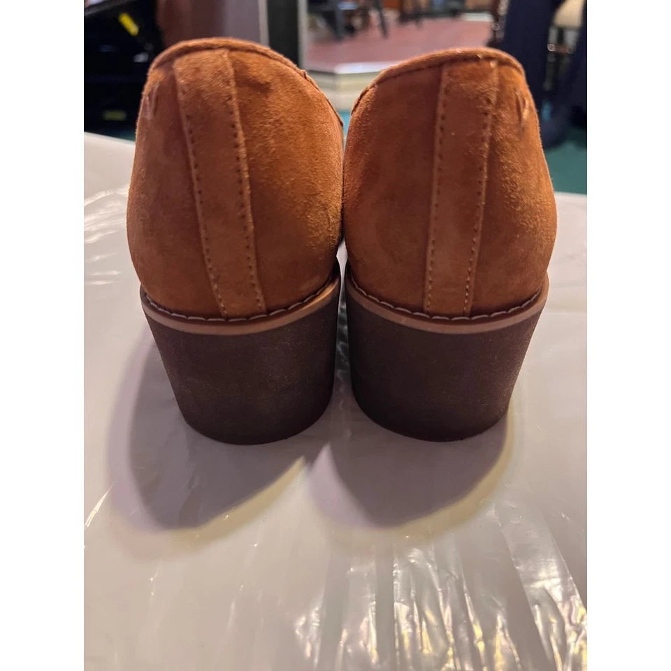 Zapatos informales sin cordones Vionic WILLA WEDGE TOFFEE de gamuza cómodos talla 8,5 Foto 4 de 4