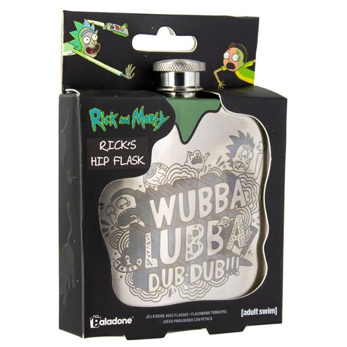 Rick And Morty Metal Decorative Novelty Teen/Adults Rick's Drinking Hip Flask - Picture 4 of 6