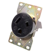 GENERAL ELECTRIC NEMA 7-50R 50A Amp 277V Volt 2 Pole 3 Wire Receptacle (Black)