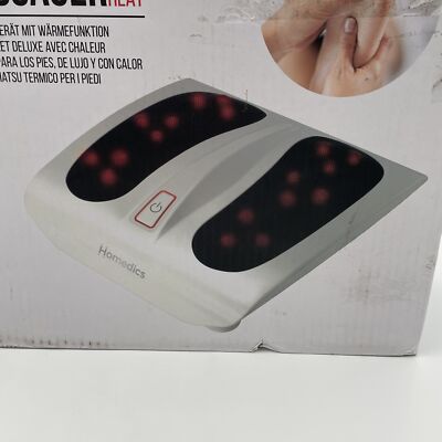 HoMedics Shiatsu Fußmassagegerät Elektrisch Wärmefunktion 18 Massageköpfe Weiß