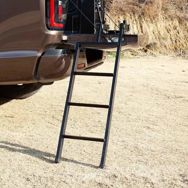 Aluminum Foldable Tailgate Ladder Fits for Mitsubishi Triton 2005-2025 Foot Step - image 4 of 4