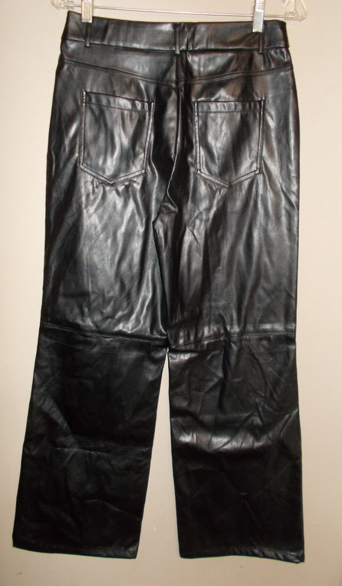 New Shein Petites Size PL Polyurethane Faux Leather Pants Jean
