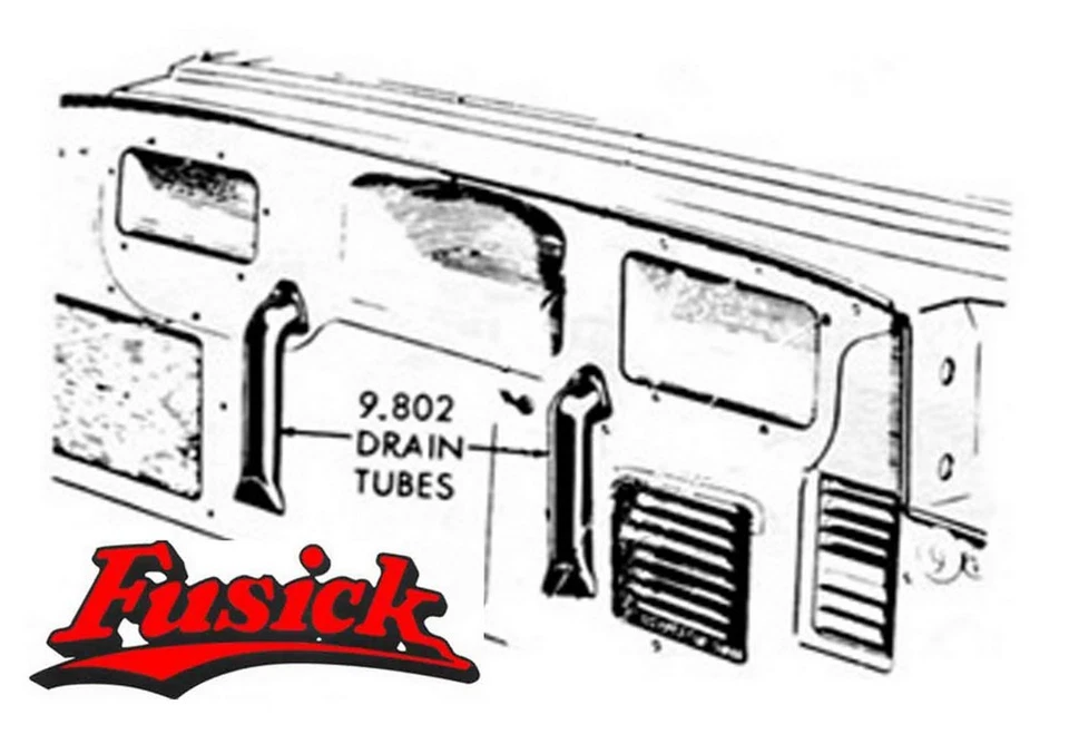Juego de tubos de drenaje de ventilación de capucha Oldsmobile 88 98 1957-1958 Foto 2 de 3