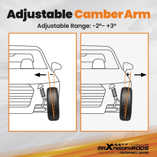Adjustable Front Upper A-Arm Rear Camber Arm Kit For 1997- 2001 Honda CRV CR-V - Picture 6 of 9