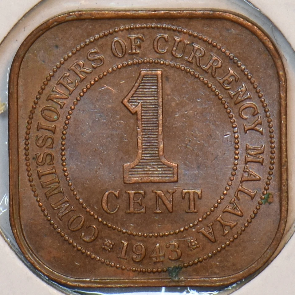 Malaya 1943 Cent 297127 combine shipping - Image 2 of 2