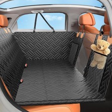 Back Seat Extender for Dogs,Hard Bottom Car Seat Cover for Dogs with Mesh