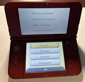 New Nintendo 3DS XL Red Console US Model - Tested! W OEM  Charger and  Stylus