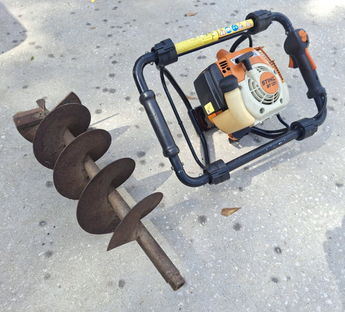 Stihl BT 121 Earth Auger with Bit Gas Post Hole Digger