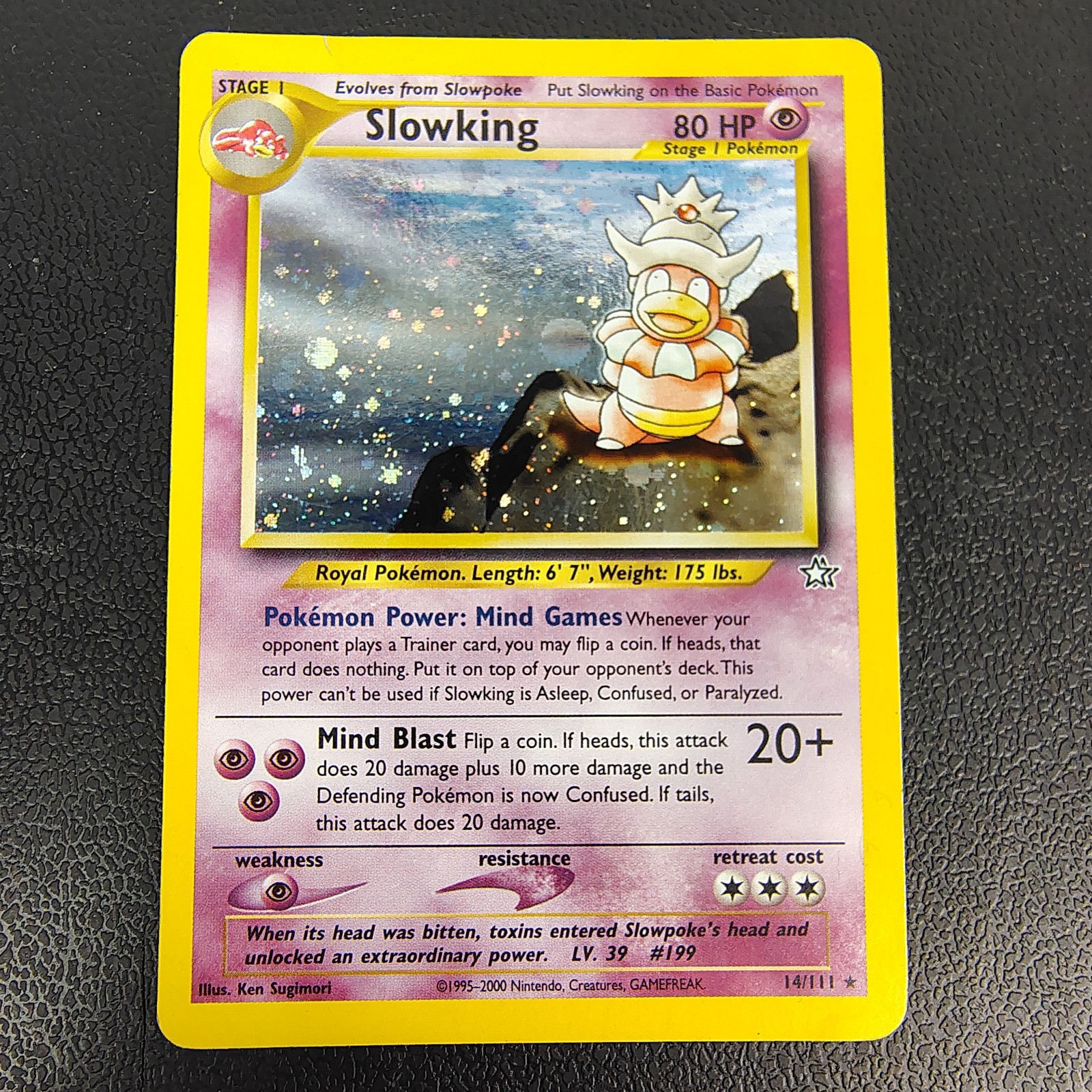 Swirl Slowking 14/111 Neo Genesis Holo Unlimited Vintage Pokemon