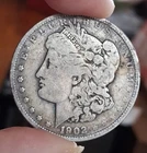 1902 Morgan Silver Dollar, Heavy Circulation, Silver