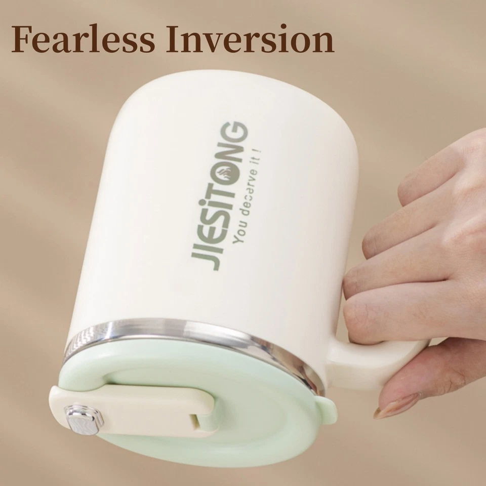 304 Stainless Steel Mug With Lid Double Wall Drinking Cup Portable Coffee Cup - Image 4 of 4