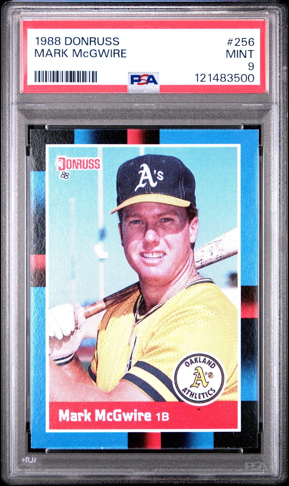 1988 Donruss Mark Mcgwire #256 PSA 9