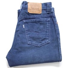 Levi's 90s USA Made Corduroy Pants Navy 9 MED Straight Fit Used