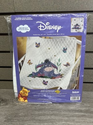 Walt Disney Janlynn Eeyore Baby Quilt Cross Stitch Blanket 34x43 Craft Kit