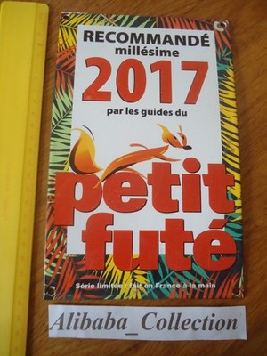 Original SANRIVAL RESTO Restaurant Fute Guide Petit Futé 2017 Emaille Platte