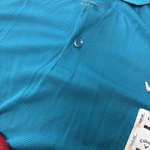 New Callaway OptiDri Polo Shirts Red. & A teal Golf Polyester Blend Size Large - Bild 5 von 16