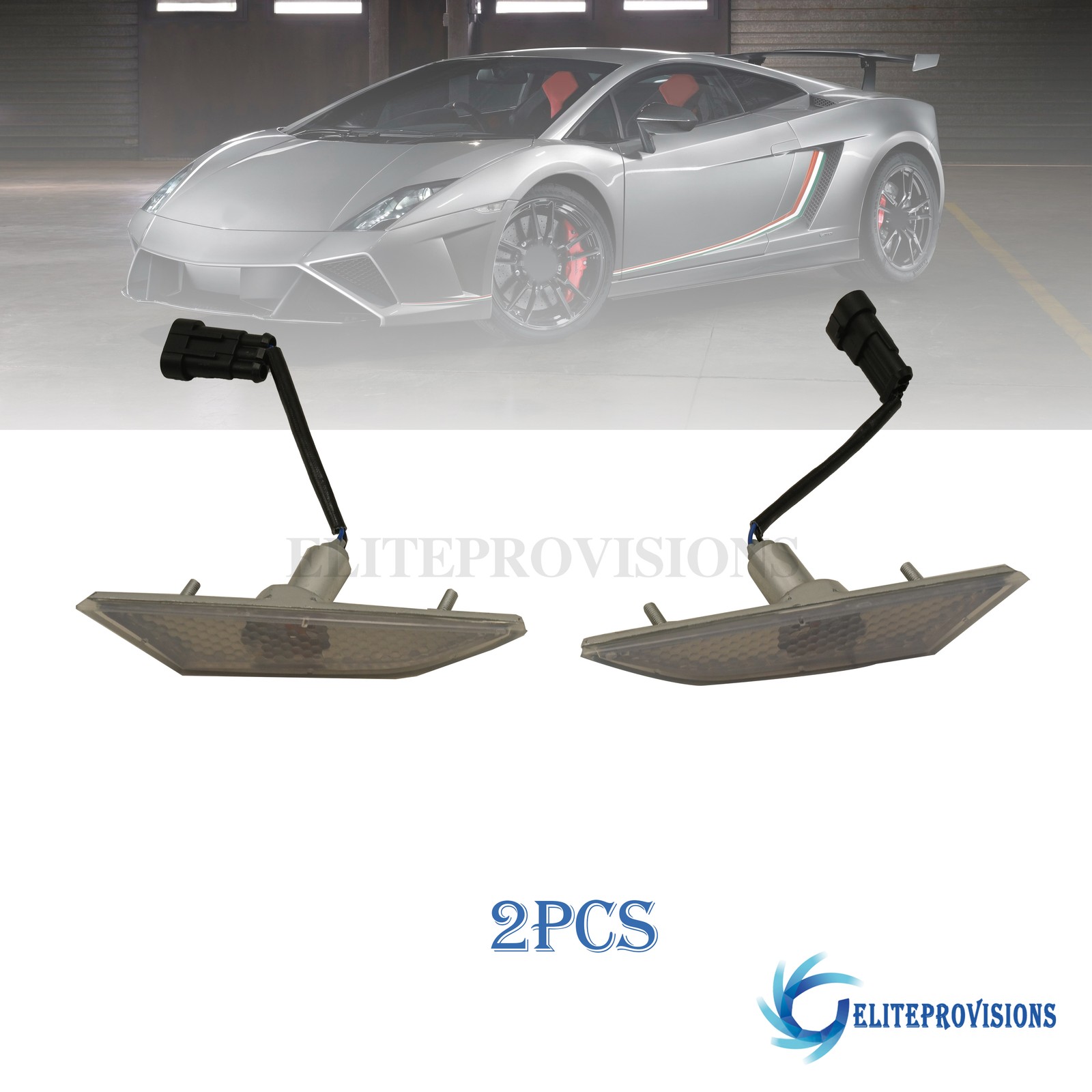2PCS For Lamborghini Gallardo 400945119D/120D Front Bumper Side Marker Indicator