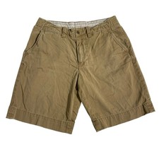 Vintage Polo Ralph Lauren Mens Shorts Heavy Khaki Distressed 90s Size 32