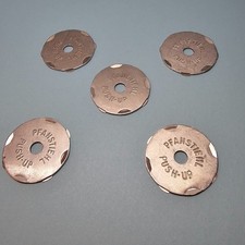 Vintage Pfanstiehl Metal 45 RPM Adapters - Set of 5 - Push-Up Spiders - Rare Aud