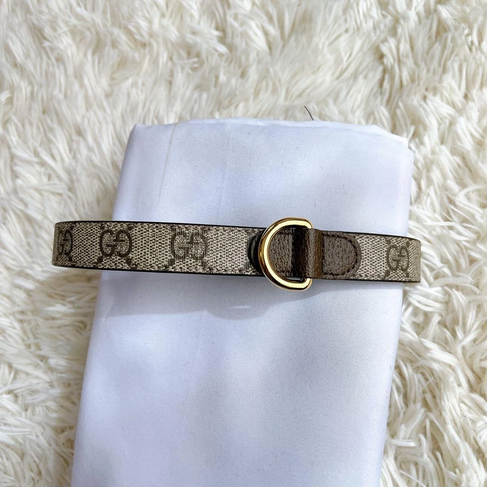 GUCCI Collar Perro GG Patrón Enclavamiento Plomo Marrón Excelente Estado Usado Foto 4 de 4