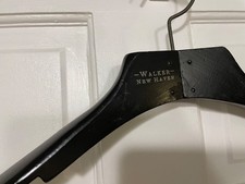 Vintage Advertising Painted Wood Clothes Hanger Walker New Haven