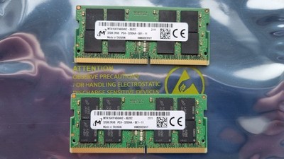 64GB Micron DDR4 SO-DIMM (2x 32GB) PC4 3200MHz 260pin  MTA16ATF4G64HZ-3G2E2