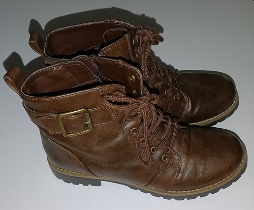 Cliff White Mountain Women's Short Brown Lace Up Boots Size 6.5 - Picture 3 of 5