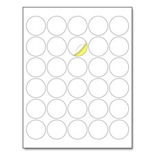 1.5 inch Round Labels Printable Circle Stickers 1.5"  30 sheets, White