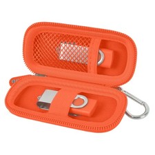 USB Flash Drive Case, SD Card Holder Compatible with Thumb Small, Orange