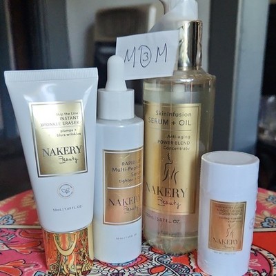 Nakery Beauty Anti-Aging Wrinkle Eraser Multi-Peptide Serum Skinfusion Oil Set