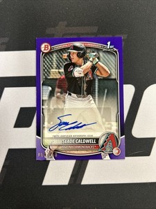 2025 Bowman Baseball Slade Caldwell Purple Paper 1st Auto /250