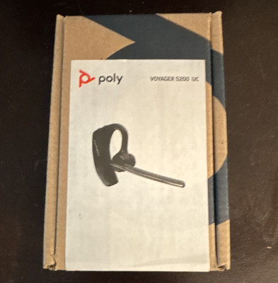 Poly Voyager 5200 UC Bluetooth Wireless Ear-Hook Headset Boom Mic Black