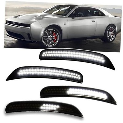 Sequential Side marker Light Kit Fit for 2015-2023 Dodge Charger SXT White LED