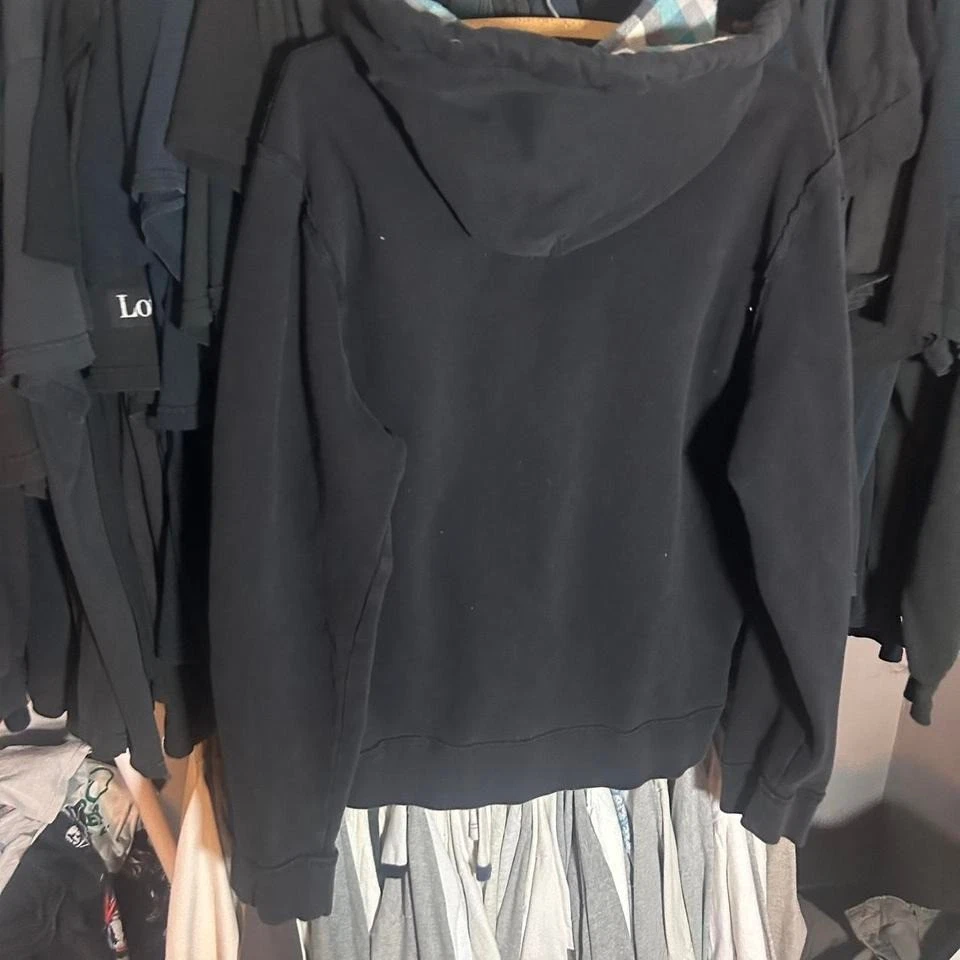 Vintage checkered full zip embroidered spellout Black Aeropostale zip-up hoodie - Image 4 of 4