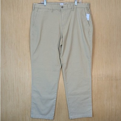 GAP Essential Khaki Straight Leg Pants Mens 38x30 Tan GapFlex Comfort Stretch