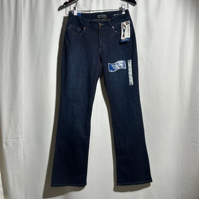 New Lee Modern Series Curvy Fit Bootcut Jeans Womens 8/M, No Gap Waistband, Dark