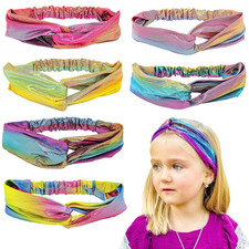 6 Mermaid Knotted Headbands for Girls, Little Girl Hair Accessories, Kids Knot H