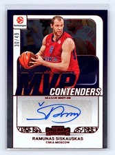 Ramunas Siskauskas 2025-26 Contenders EuroLeague #SIS MVP Auto Red #/49