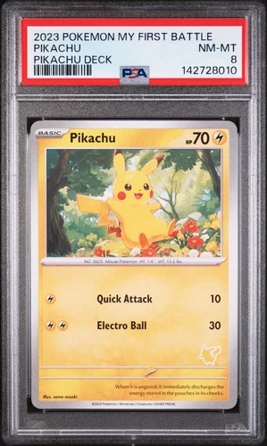 2023 POKEMON MY FIRST BATTLE-PIKACHU DECK PIKACHU PSA 8